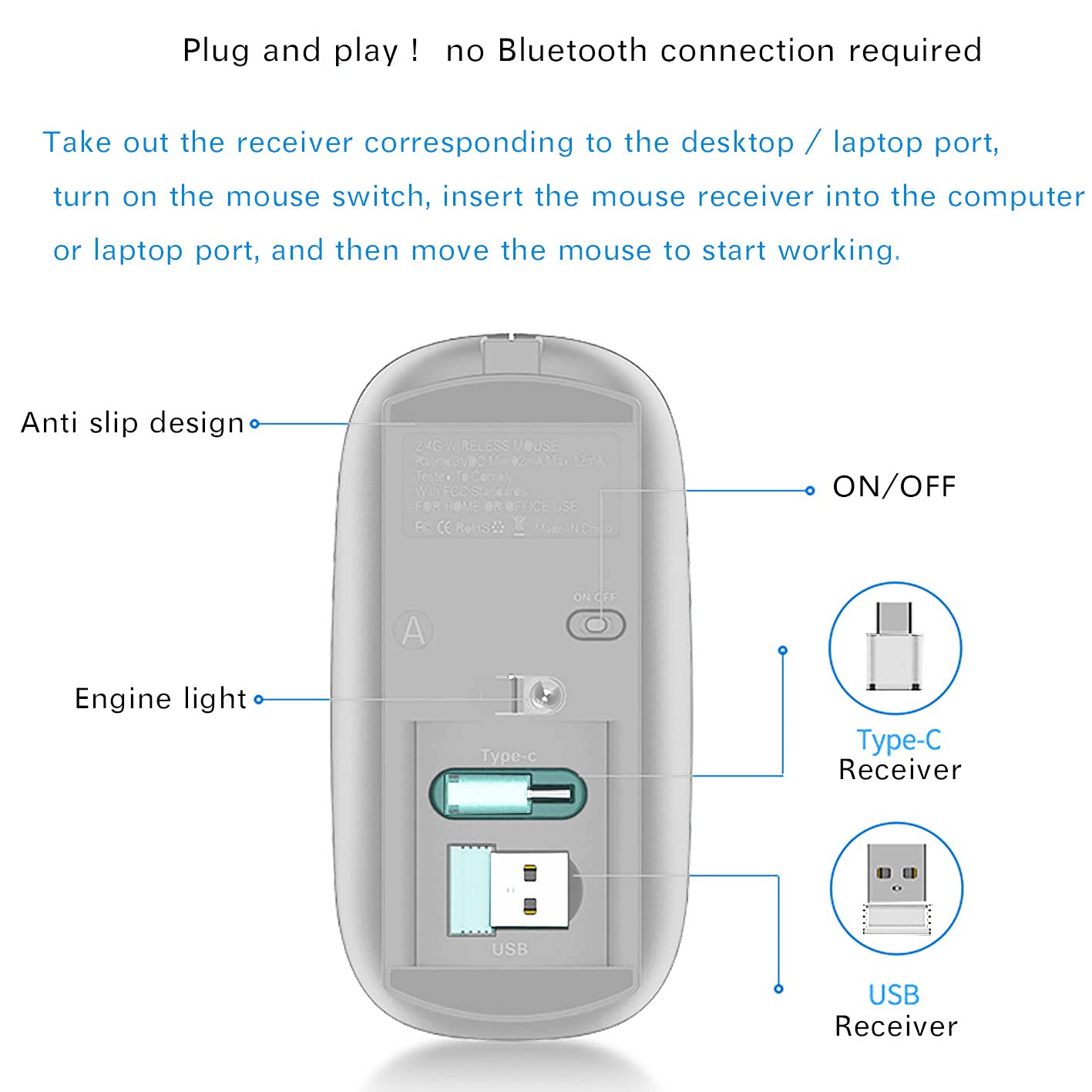 Amazon | Rechargeable Wireless Mouse for Mac Wireless Mouse for